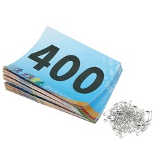 Running Bib Numbers 7x6 Inch, 301-400 Race Competitor Number, Multicolor