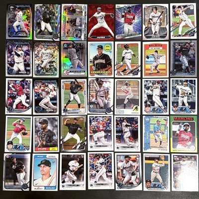 Miami Marlins Lot (105) w/ Refractor Parallels, Rookie Cards RC, Prospects +