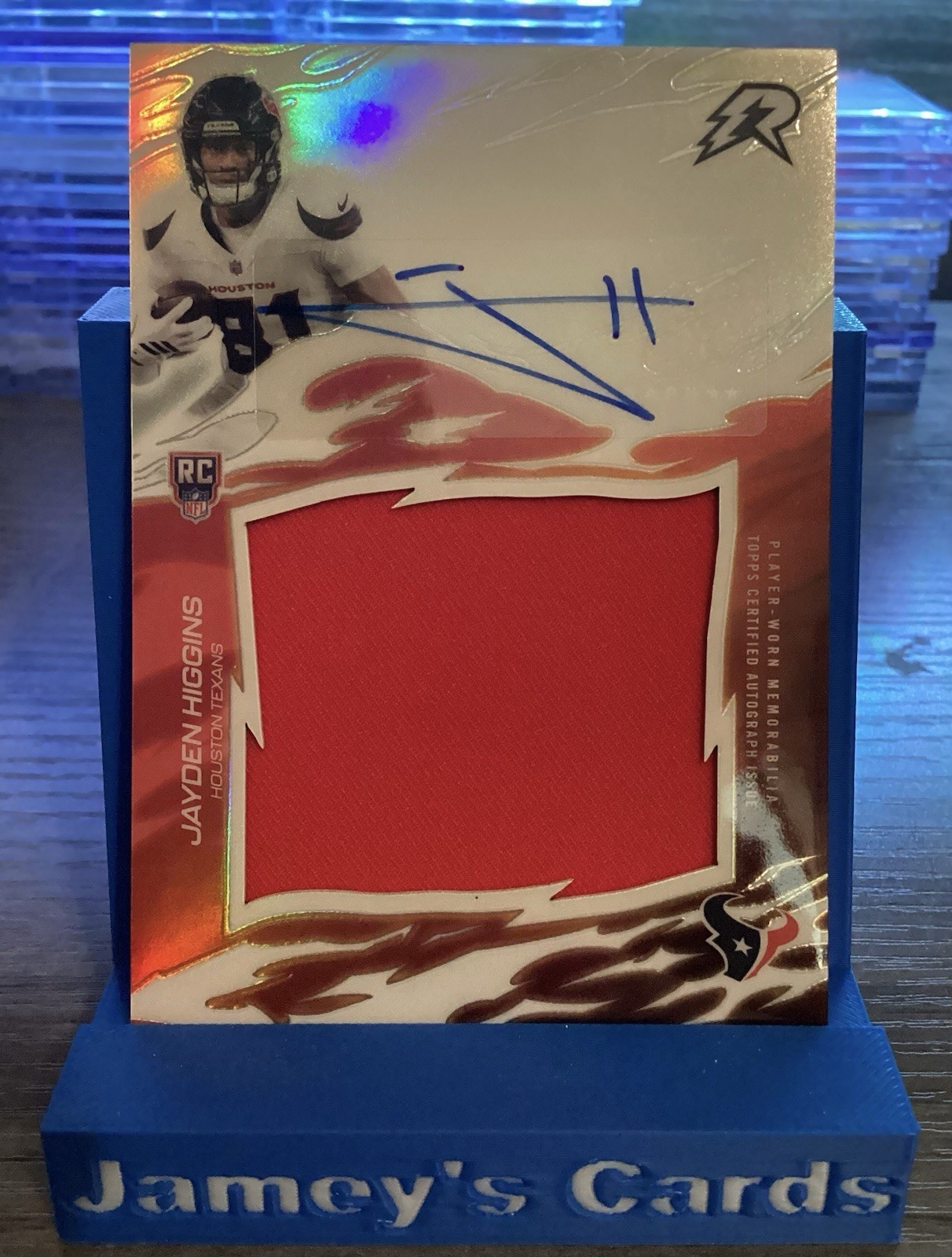 2025 Topps Resurgence Rookie Relic Signatures Jayden Higgins Player Worn RPA