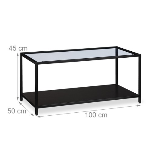 Mesa centro cristal 25 kg mesa de centro moderna mesa auxiliar de vidrio - Imagen 4 de 9