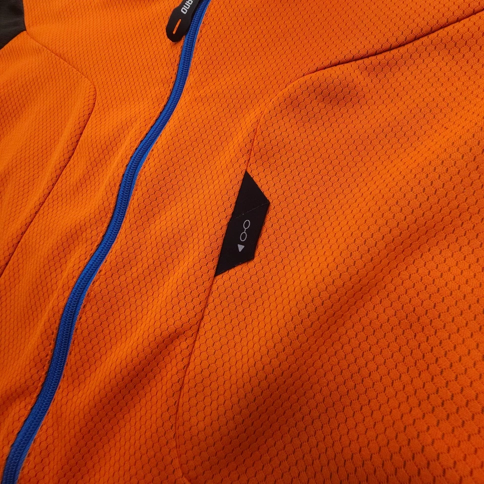 Camiseta deportiva de ciclismo Shimano Explorer para hombre XL naranja cremallera completa elástica carreras en carretera usada en excelente estado Foto 3 de 4