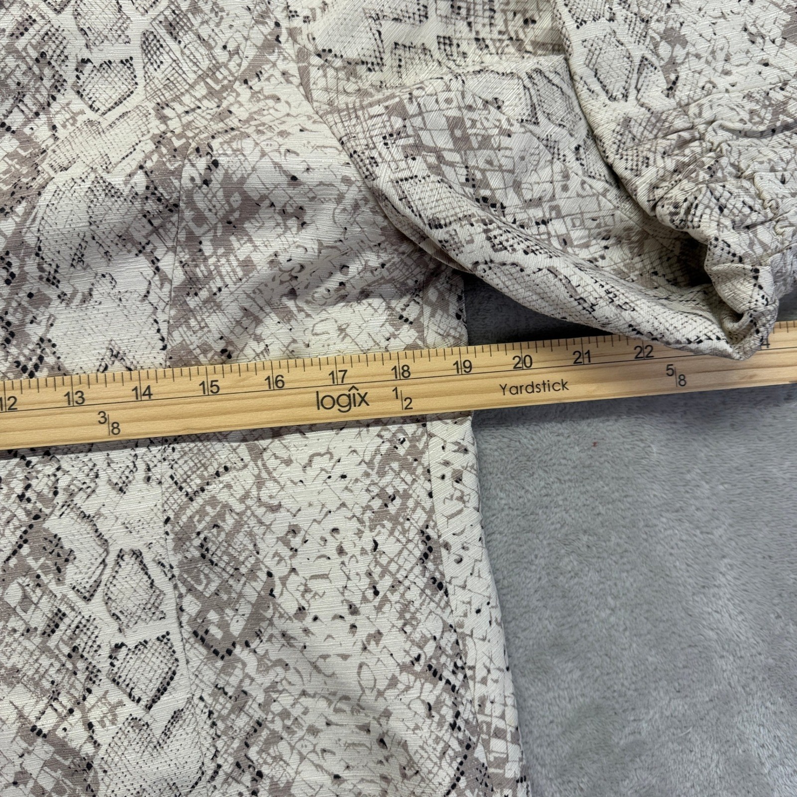 Laura Ashley Jacket Womens Small Python Silk Beig… - image 12