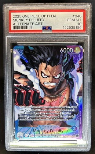 2025 One Piece Monkey.D.Luffy Alternate Art Leader #OP11-040 PSA 10 GEM MINT