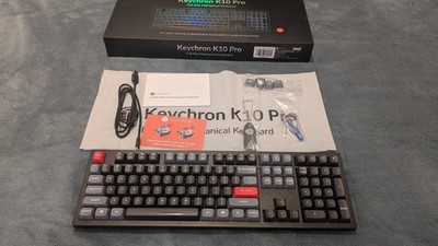 Keychron K10 Pro Wireless Hot Swappable Mechanical Keyboard, Full-Size QMK/VIA