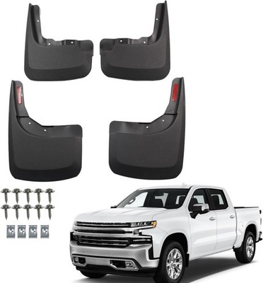 Mud Flaps for 2019-2024 Chevy Silverado 1500 - 4 Pack, Front & Rear