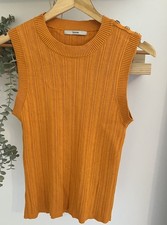 Orange tank Top Knit 12-14 Good Buttons George