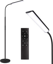 LED Floor Lamp, Bright 15W Floor Lamps for Living Room with 1H Timer, Stepless A