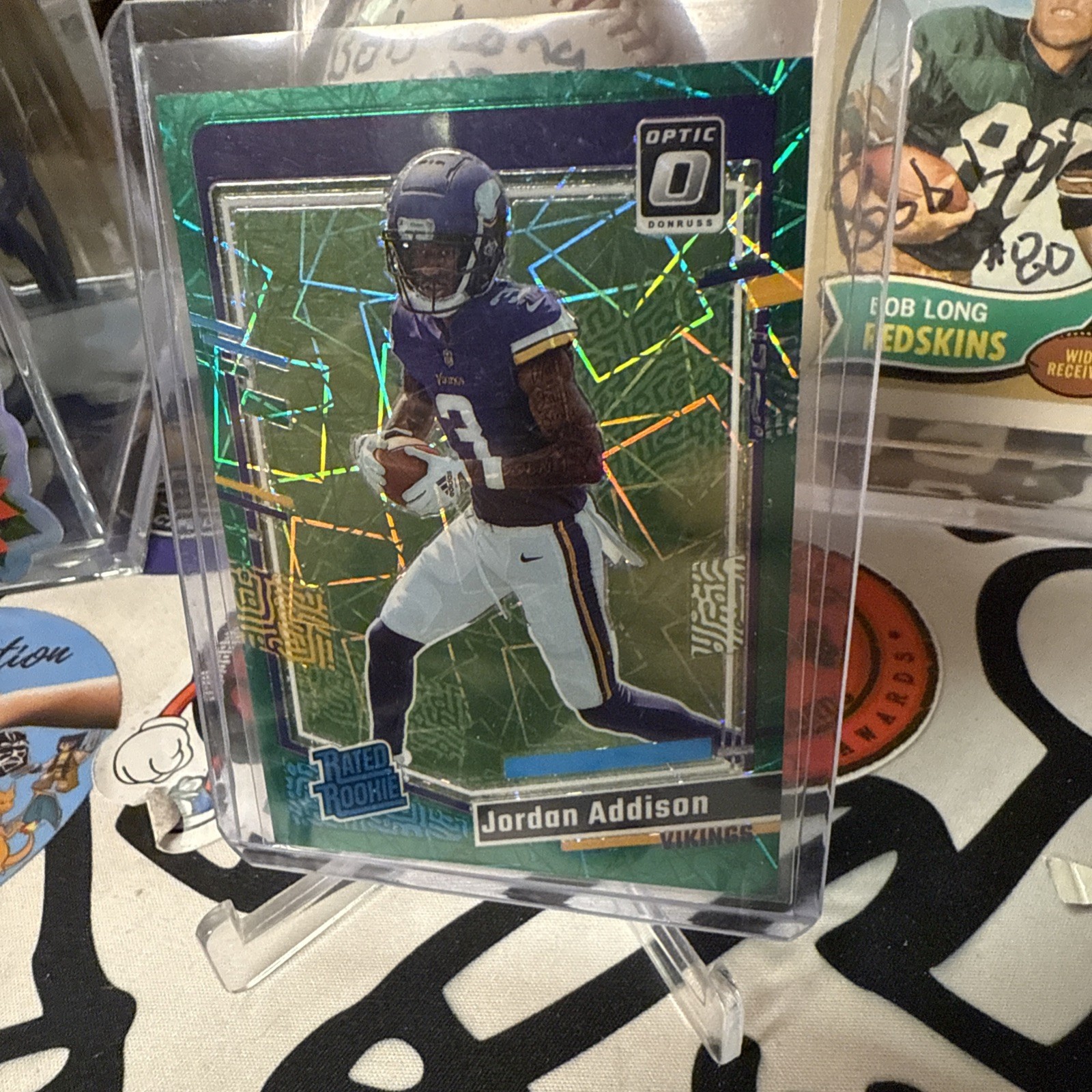 2023 Donruss Optic Jordan Addison #271 Green Velocity Rookie RC Vikings