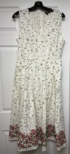I.Crew Petite Size 10 V Neck Poplin Dress In Map Print,New, Tags & Packets!