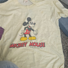 Tropix Togs Mickey Mouse Yellow Large 10-12 Disney Child T-Shirt