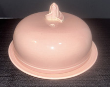 Vintage Rare  Lu-Ray Pastels USA Pink Muffin Cover w/ Plate