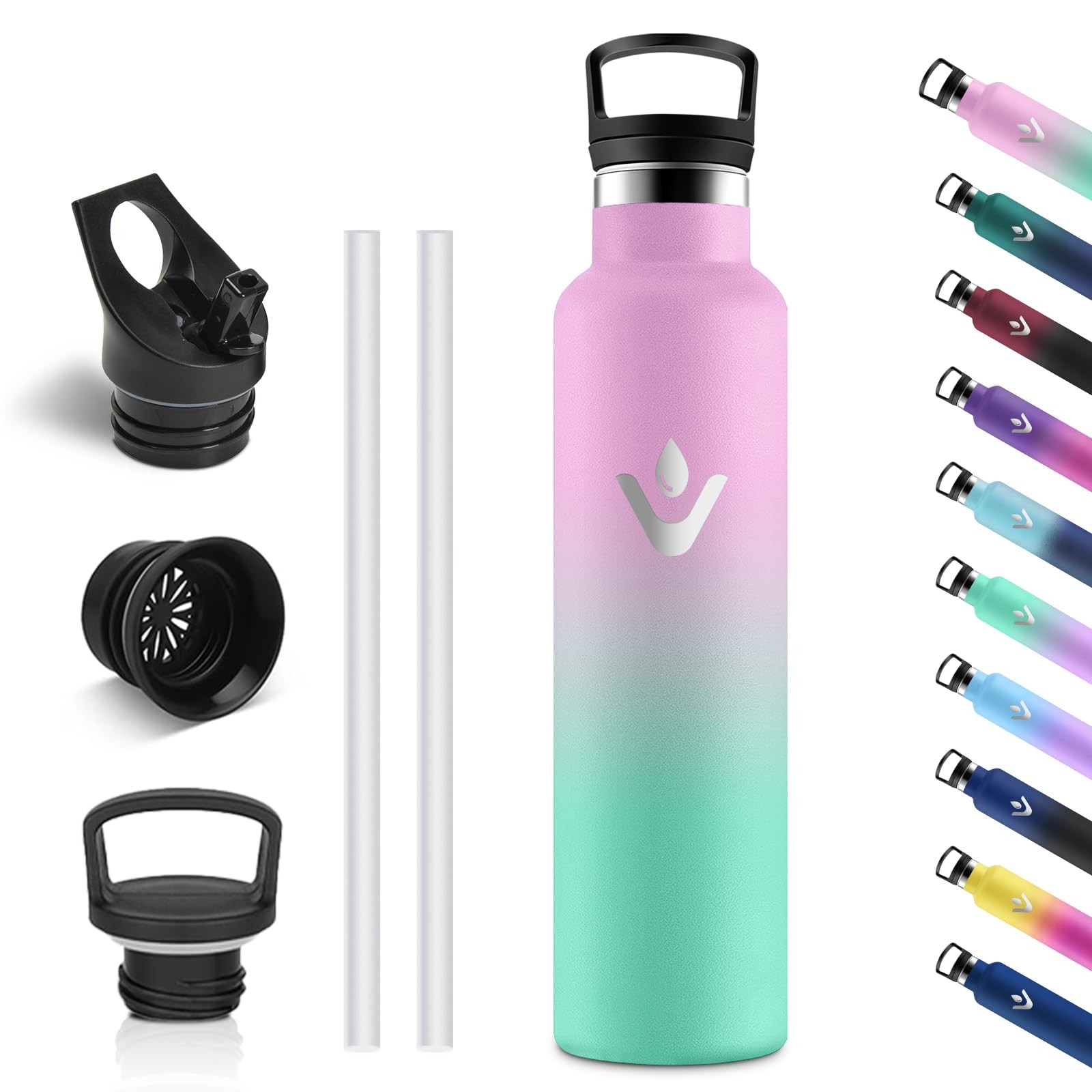 Vikastar Borraccia Termica, 1000ml Senza BPA, Borraccia Termica 1 Litro, a vSkN