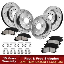 Front Rear Brake Rotors Brake Pads For 2006 2007-2010 Chevy Impala Monte Carlo