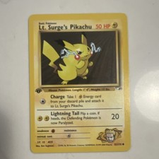 Pokémon TCG Lt. Surge's Pikachu Gym Heroes 81/132 50 HP Common English Card