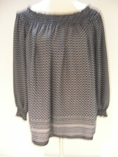 WOMENS BLOUSE, BABY DOLL STYLE, BLUE, MEDIUM