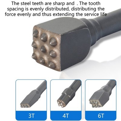 Electric Hammers Chisel Drill Bit Multiple Tooth for Concrete Cement Surfaces