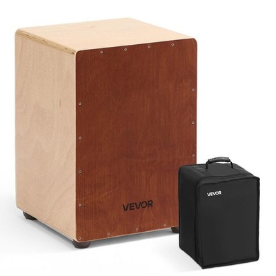 Cajon Box Drum Wooden Birchwood Percussion Instrument Snare Wires Travel Bag