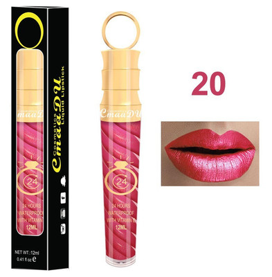 CmaaDU 24 Hours Waterproof Liquid Lipstick Matte/Shimmer 12ml Pink Nude Red