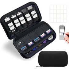 USB Flash Drive Case 20 Slots with Labels USB Storage Case Thumb Drive Holder