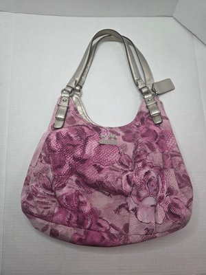 美品 Coach Maggie Madison Pink Floral Hobo COACH #19642 Maggie Madison Pink Floral Hobo Shoulder Bag
