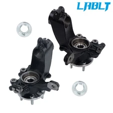 Pair Front L & R Steering Knuckles Wheel Hub Bearing Assy For Ford Focus 2012-18