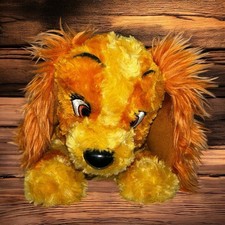 Vintage Lady and the Tramp 13  Inch Plush Dog Disneyland Walt Disney World