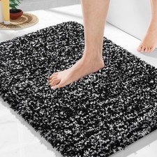 Bathroom mat, non-slip and washable, soft and fluffy 17" X 24"