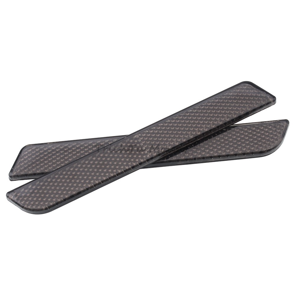 Smoke Hard Saddle Bag Latch Cover Reflectors For Harley Touring Electra Glide