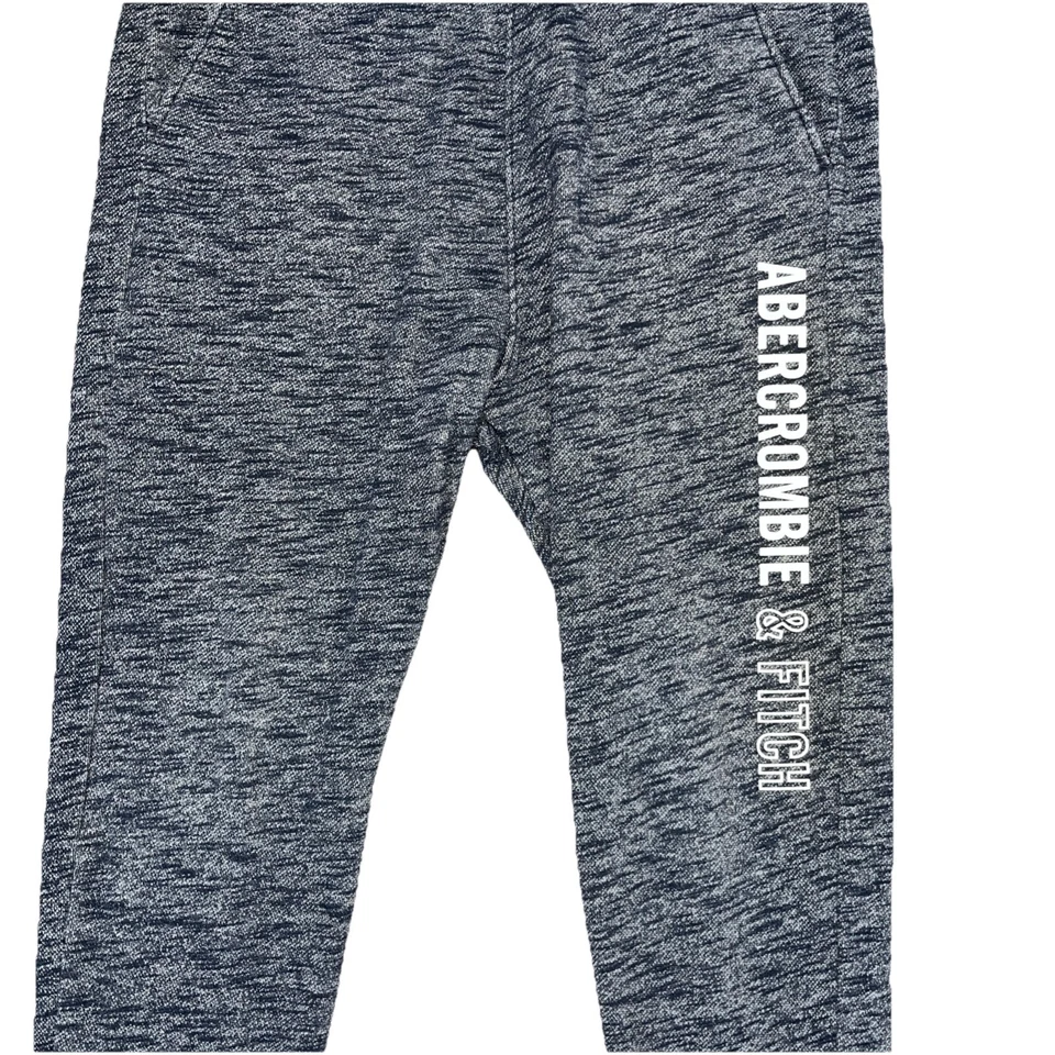 Abercrombie & Fitch Kids Heather Gray Fleece Jogger Sweatpants 11/12 - Image 3 of 4