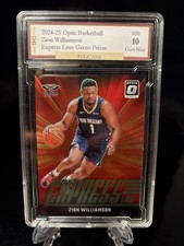 2024-25 Optic Basketball Zion Williamson Express Lane Green PZ 91/199 #20 GEM 1