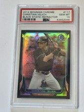 2014 Bowman Chrome Christian Yelich Black Static Refeactor /35 PSA 10 Pop of 2