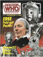DOCTOR WHO MAGAZINE #123, APRIL 1987! NEAR MINT CONDITION! MARVEL CLASSIC!
