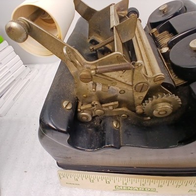 Vintage Burroughs Adding Machine, 7 Rows of Keys Model 3-946352