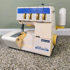WHITE 734D-1 SUPERLOCK OVERLOCK SERGER SEWING MACHINE 4 SPOOL- FOR PARTS ONLY