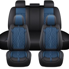 Faux Leather Car Seat Covers Full Set Universal Fit Waterproof Seat Protectors