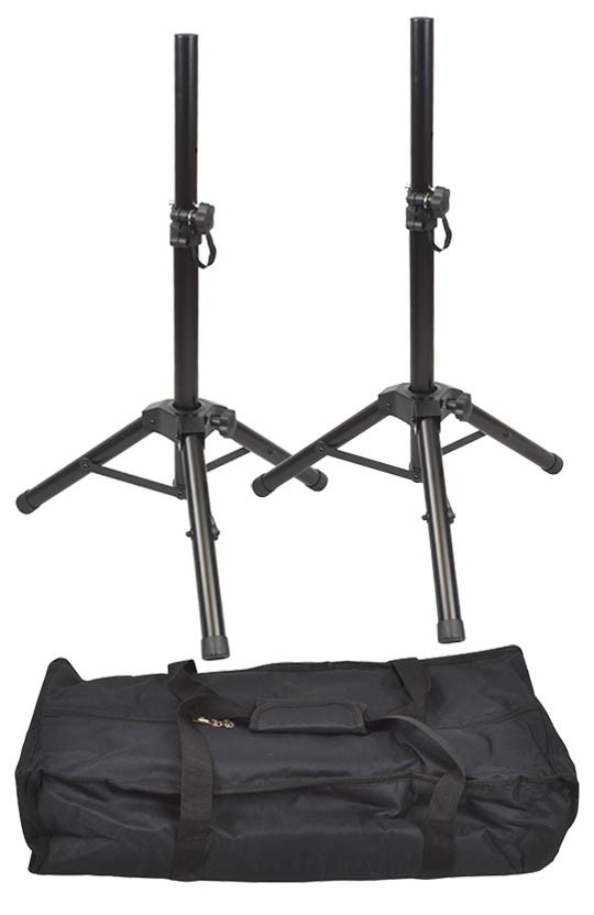 Two Compact Speaker Stands with Carry Bag Max Height 1.03M Max Weight 30kg
