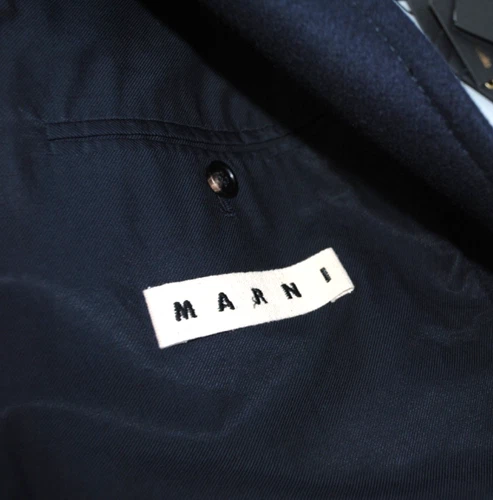 MARNI WOOL CLOTH COAT SIZE 48 BLUE 1250.00 SIGN. LAR-011L image 9