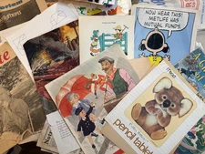 Ephemera Pack| Art Print Postcards Stickers Photos Letters Stamps Book Pages 2lb