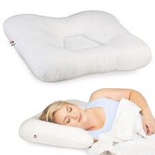 Tri-Core Ergonomic Cervical Pillow for Neck Pain Relief Midsize, White