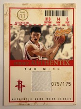 2004-05 Fleer Authentix Yao Ming /175 Jersey Authentix Patch JA-YM