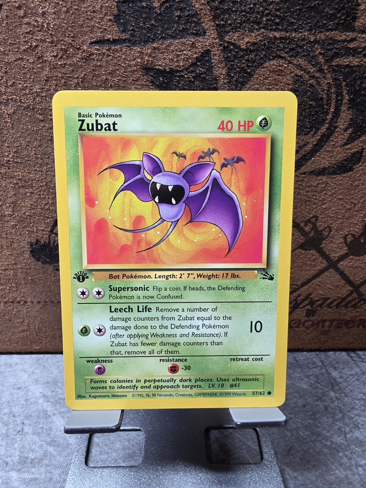 Pokémon TCG Zubat Fossil 57/62 1st Edition
