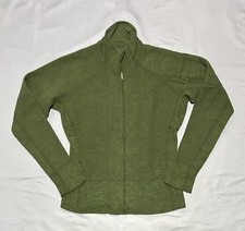 Mountain Hardwear Jacket Womens Medium Green Full Zip Wool Blend Knit Lined