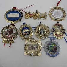 LOT of 9 White House Historical Association CHRISTMAS ORNAMENTS 2000-2007 & 2009