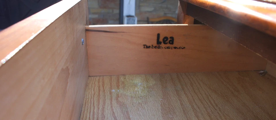 Muebles vintage Mid Century MCM LEA 6 cajones lencería dormitorio tocador Foto 3 de 4