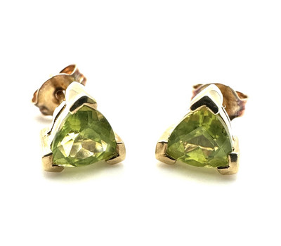 9 kt Gold Peridot Ohrringe Gold Grün Peridot Ohrstecker Peridot Ohrstecker für Sie