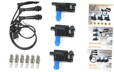 3PCS UF228 Ignition Coils Pack & UF228 Ignition Coil &7092 Spark Plug & Wires