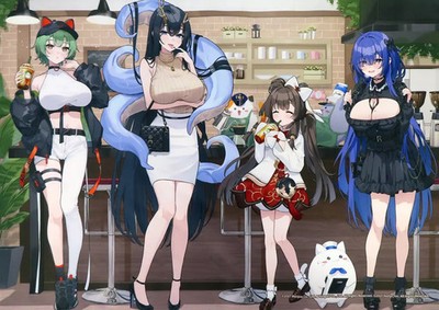 Azur Lane Gathering Cafe B2 Wandteppich Yostar offizieller Shop Sammlerstück