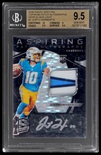 2020 Panini Spectra JUSTIN HERBERT ASPIRING RPA NEON BLACK RC AUTO #1/5 BGS 9.5