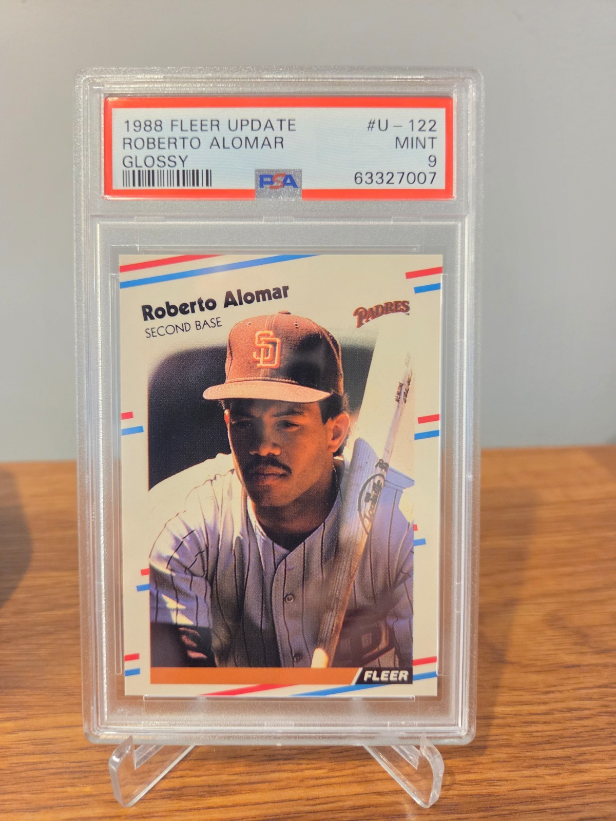 1988 Fleer Update Glossy #U-122 RC Roberto Alomar PSA 9 Mint Rookie Card HOF