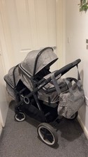 DOUBLE PUSHCHAIR Baby Pram System & In Line Tandem Lightweight BABY & TODDLER